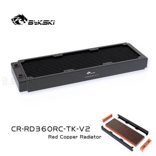 BYKSKI 360mm Copper Radiator for PC Cooling 40mm Thickness for 12cm Fan Water Cooler High performance cooler Radiator 120mm fan