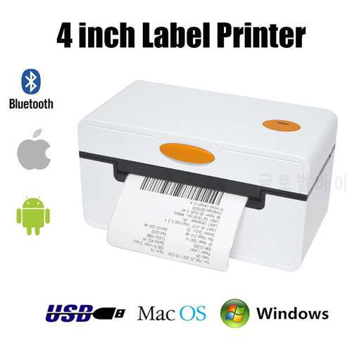 Thermal Label Shipping Printer 4 inch Support QR code 4x6 Waybill Printing Bluetooth And USB Barcode Sticker Printer