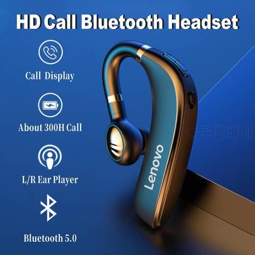 For Lenovo HX106 Bluetooth 5.0 headset Handsfree Headphones Wireless Earphone Earbud Earpiece With HD Mic For iPhone forxiaomi