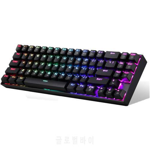 Redragon Wireless Mechanical Gaming Keyboard 60% Compact Tenkeyless RGB Backlit Computer Keyboard with Red Switches PC Gamers