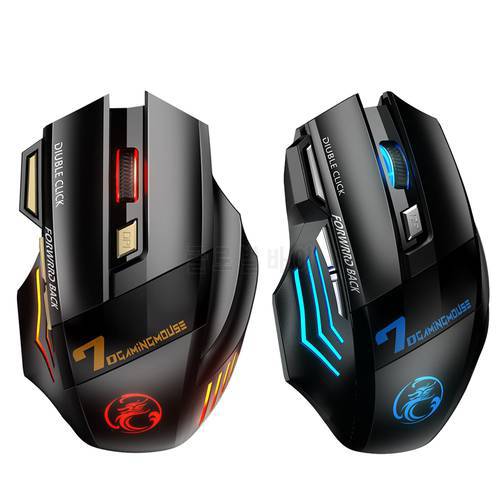 Bluetooth Wireless Mouse Gamer USB Gaming Mouse For Computer Ergonomic Mouse Rgb Backlight Mause Silent X7 Pc Mice For Laptop
