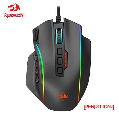 REDRAGON Perdiction M901-K USB wired Gaming Mouse 12400 DPI programmable game mice backlight ergonomic for laptop PC computer