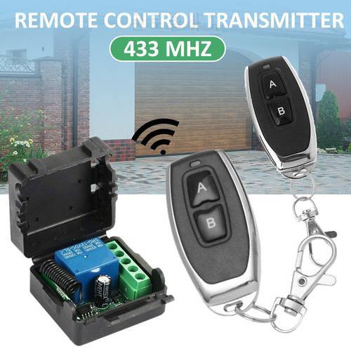 433MHz 12V Universal Remote Control Transmitter Wireless 1CH Relay Receiver Switch Module Remote Controller