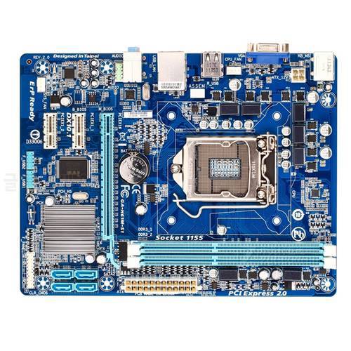 Used GA-H61M-S1 Desktop Motherboard H61 Socket LGA 1155 i3 i5 i7 DDR3 16G uATX UEFI BIOS H61M-DS1 Mainboard