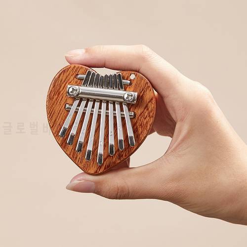 8 Key Cute Kalimba Thumb Piano Portable Mini Mbira Sanza Finger Musical Instrument for Children Adults Beginners Gifts