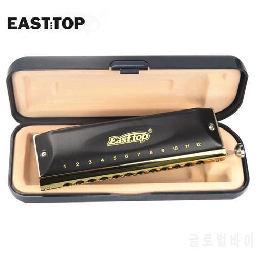 EASTTOP T1248 12 Hole 48 Tone Chromatic Harmonica Alto D Key Mouth Professional Sound Music Instruments