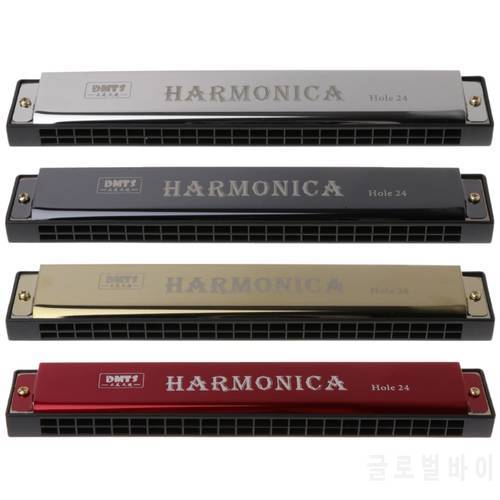 Professional 24 Hole Harmonica Mouth Metal Organ for Beginners N0PC
