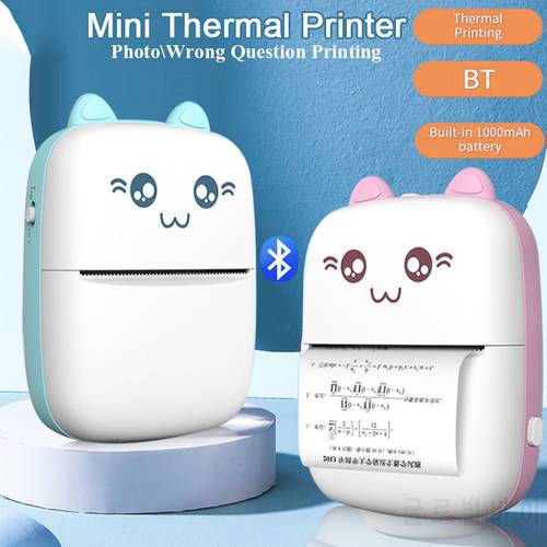 Portable Thermal Printer MINI Printer Photo Label Memo Printing mini impres Bluetooth Thermal Printing for iPhone Android