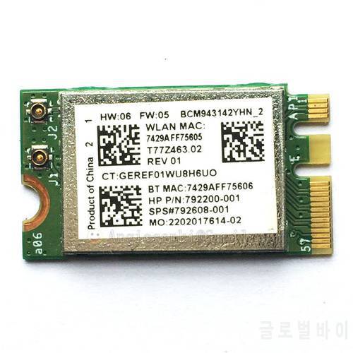 BCM943142Y 792200-001 M.2 NGFF WiFi WLAN card + Bluetooth 4.0 for HP Broadcom ENVY M6-P M6-P113DX 802.11bgn