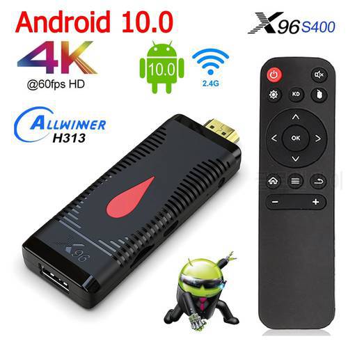 X96 S400 Mini Pc Tv Stick Android 10 Tv Box 2.4G Wifi 2Gb 16Gb Allwinner H313 Smart tv Box 4K Hd Media Player Set Top