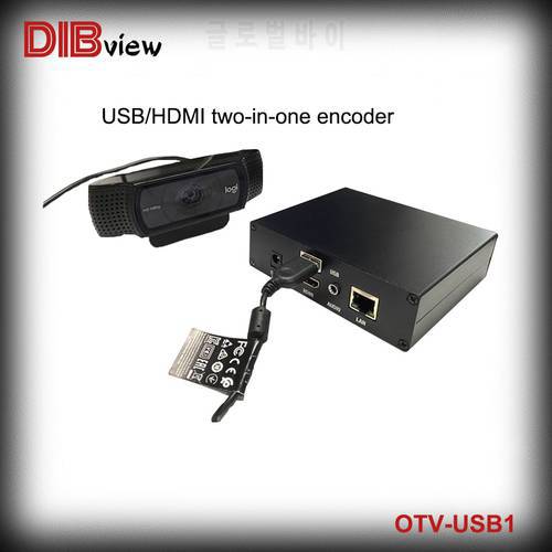 OTV-USB1 USB HDMI video push stream encoder to ONVIF RTMPs SRT RJ45 network port horizontal screen and vertical screen