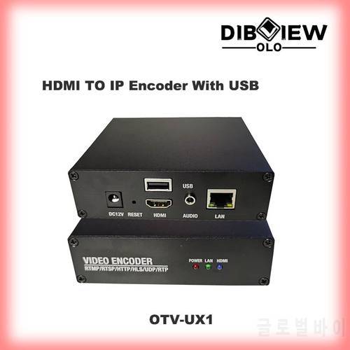 OTV-UX1 H264 H265 IPTV Streaming Facebook Youtube Ustream HD HDMI Video Media Encoder With USB to collect Video from USB Camera