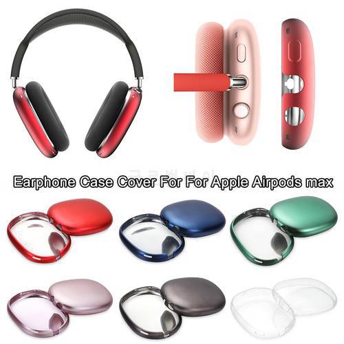 1 Pair Soft TPU Earphone Case Cover Anti-slip Shockproof Shell Protector For AirPods Max Protective Cases Earphone Accessories