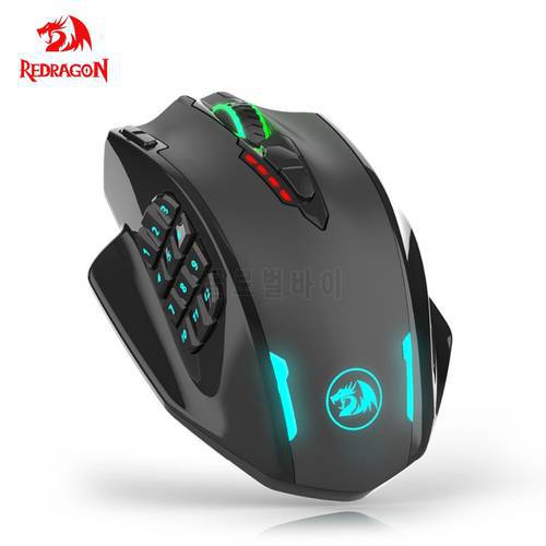 REDRAGON Impact Elite M913 RGB USB 2.4G Wireless Gaming Mouse 16000 DPI 16 buttons Programmable ergonomic for gamer Mice PC