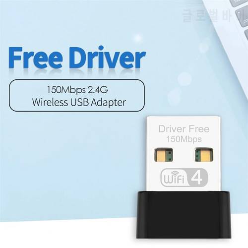 Mini USB WiFi Adapter 150Mbps 2.4GHz Wireless Network Card Adapter Wi-Fi Receiver for Windows 10/8/7XP Laptop Desktop PC