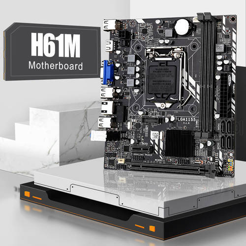 Refurbished H61 Motherboard LGA1155 DDR3 Memory M-ATX Desktop Mainbord For LGA1155 Socket Core i3i5i7 CPU Base Plate Motherboard