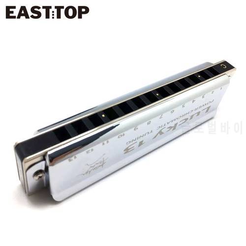 EASTTOP LUCKY 13 PowerChromatic Harmonica Musical Instruments 13 Holes C Key For Beginners