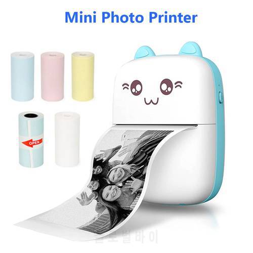 Mini Printer Portable Thermal Printing Machine Bluetooth Mini Photo Picture Label PrinterDIY Home Use Printer for Android iOS