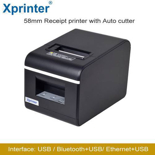 58mm auto cutter Bluetooth thermal receipt printer with Ethernet and USB or Bluetooth and USB interface