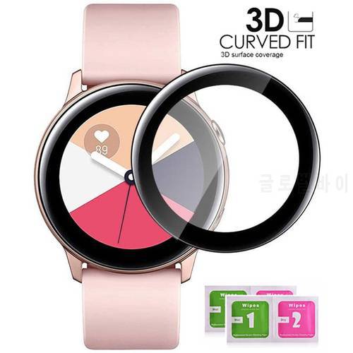1/2/3PCS 20D Curved Edge Screen protector Glass For Samsung galaxy Watch Active 2 40mm 44mm Protective Tempered Glass Film