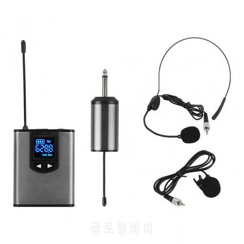 Portable Rechargeable Lapel/Headset Mic UHF Wireless Teach Microphone Receiver Transmitter For Loudspeaker/teaching/meetings