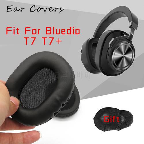 Earpads For Bluedio T7 T7+ Plus Headphone Earpads Replacement Headset Ear Pad PU Leather Sponge Foam