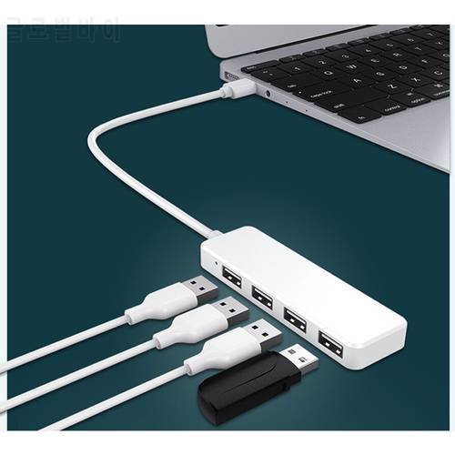High Speed 4 Port USB Mini HUB 2.0 Multi Splitter Expansion for Supports Desktop PC Laptop Adapter Converter Data Charger Cable