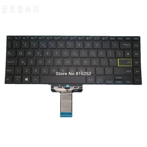 Laptop Keyboard For ASUS VivoBook 14 X421DA X421EA X421FA X421IA Without Frame Black United Kingdom UK NO Backlit Film