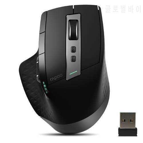 Rapoo MT750S Rechargeable Multi-mode Wireless Mouse 3200 DPI Easy-Switch Up to 4 Device Bluetooth Mouse Mice for Computer Laptop