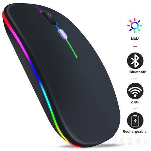 RGB Bluetooth Mouse Wireless Mouse Silent Computer Mouse LED Backlit Mause USB Ergonomic Gaming Mouse Rechargeable For Laptop PC