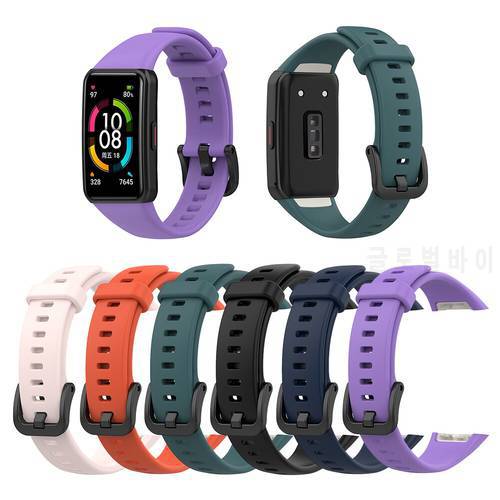 Strap for HUAWEI Band 6 Soft TPU Sport Wristband Replacement for HONOR Band 6 Strap Bracelet Band Accessories