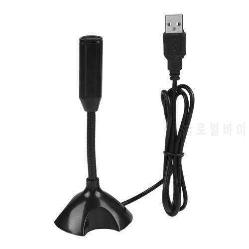 Mini USB Microphone Desk Microfone Computer Laptop PC Gooseneck Mic with Stand for Live Streaming Gaming