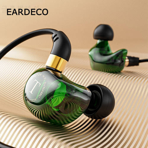 EARDECO Headphone Headset with Mic HiFi Wired Headphones Heavy Bass In-ear Earphone Sport Wire Phone Earbud Mobile Headset Stere