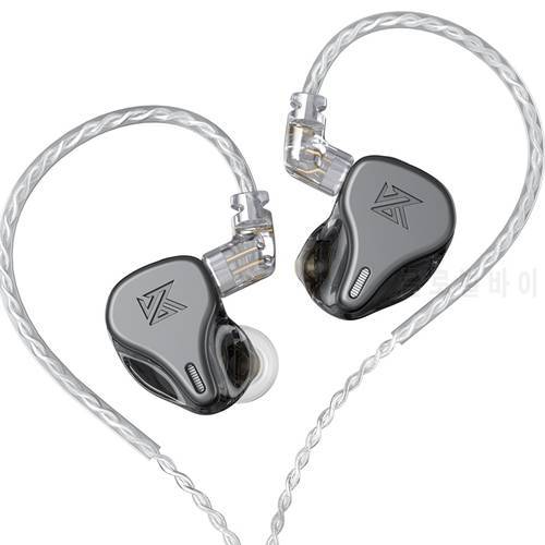 KZ DQ6 3DD Dynamic Driver Microphone Earphone Bass HIFI Earbuds In-Ear Wired Headphone Monitor Noise Cancelling Sport Headset
