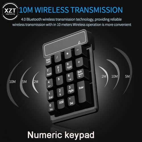Bluetooth Wireless Numeric Keyboard 19 keys Mechanical Mini Digital Keypad For Laptop Notebook PC Rechargeable Number Key-board