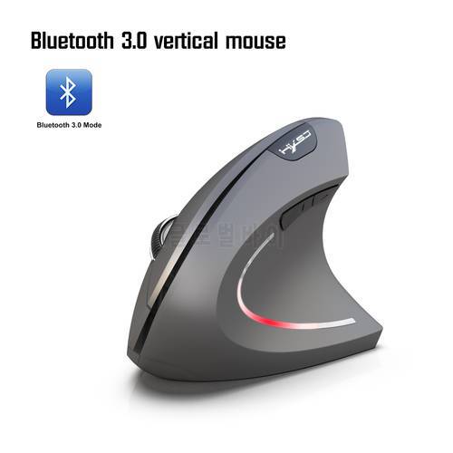 Bluetooth-compatible Vertical Wireless Gaming Mouse 2400 DPI Office For PC Laptop Tablet Computer Black Grey High Quality
