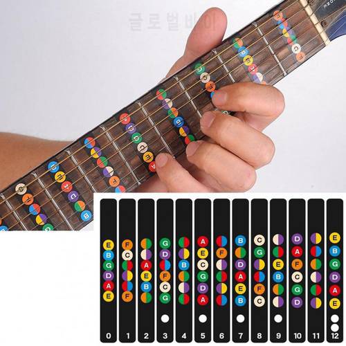 70% Hot Sale Beginner Guitar Fretboard Scale Sticker Practice Note Fingerboard Decals Labels Electric Guitarra Accessories