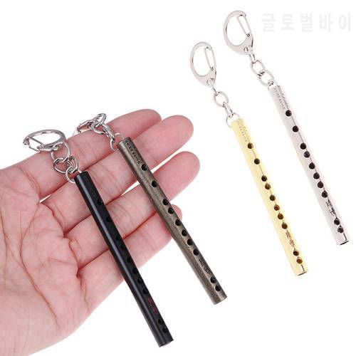 New Mini pocket Musical Instrument Keychain Cosplay prop Accessories flute keyring key chain Pendant
