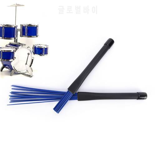 1Pc 32cm Black/blue Jazz Drum Brushes Retractable Drum Stick