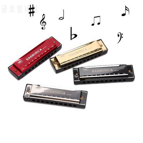 10 Hole Harmonica Mouth Organ Puzzle Musical Instrument Beginner Teaching Playing Gift Copper Core Resin Harmonica Harp 2022 New