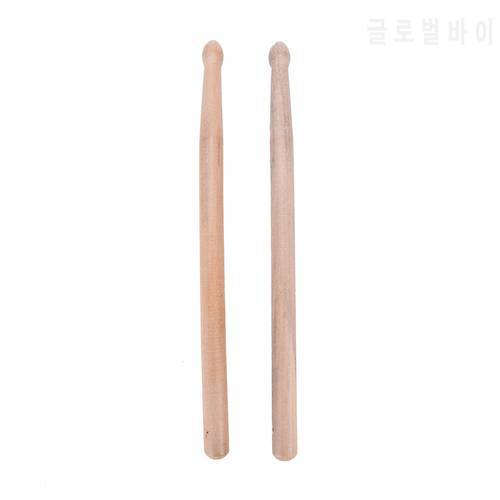 1Pair 5A Maple Drum Sticks Wood Wooden Tip Band Musical Instrument Drumsticks