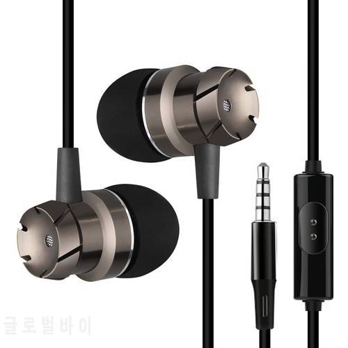Sport Earphone Wired Super Bass 3.5mm Earphone Built-in Microphone Hand Free Noise Reduction Gaming Universal Headset kcdw1