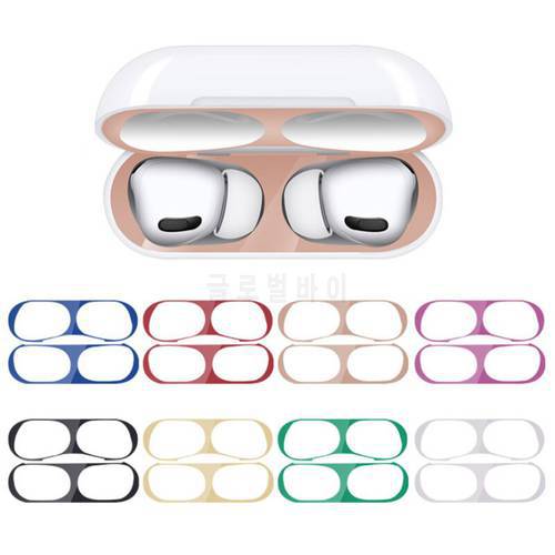 Metal Dust Guard Sticker Case for Apple Airpods Pro Earphone Cover for Airpods Air Pods pro Headphone Charging Box Accessories