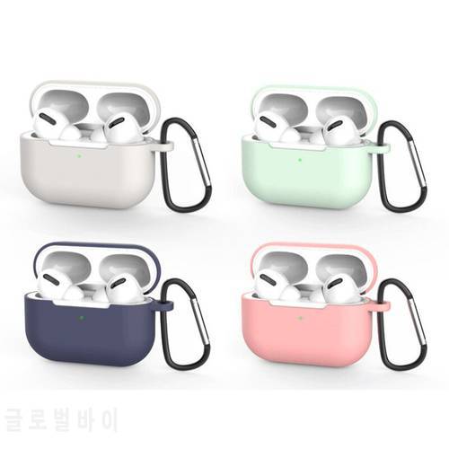 Silicone Cover Case For apple Airpods Pro Case hook Bluetooth Case for airpod pro For Air Pods Pro Earphone Accessories skin