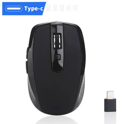 2.4GHZ Type C Wireless Mouse 1600DPI 6 Buttons Type-C port USB C Ergonomic Mice For Macbook/ Pro USB C Devices For Laptop PC