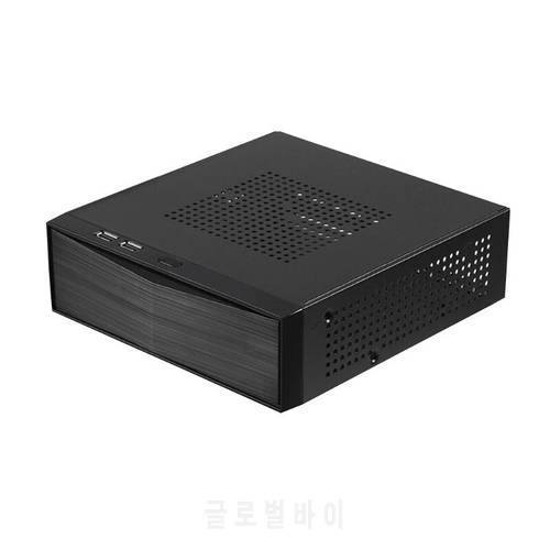 H55F FH05 Host Mini ITX Office Home Computer Case USB2.0 with Radiator Hole HTPC Power Supply Horizontal Metal Desktop Chassis