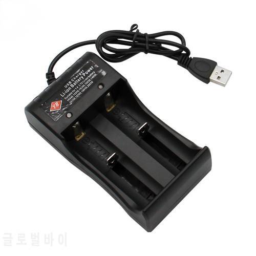 2021 Universal 1/2 Slot Battery 3.7V 18650 26650 14500 17670 USB Charger Smart Chargering For Rechargeable Li-ion NiMH Batteries