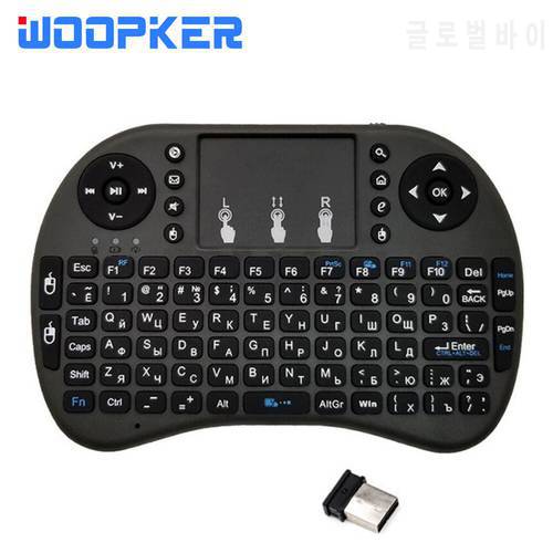 Woopker i8 Wireless Keyboard Air Mouse With Touchpad 2.4GHz Work With Android TV BOX Mini PC Russian English Version