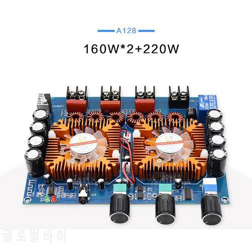 TDA7498E Power Subwoofer Amplifier Board 160W*2+220W Bluetooth 5.0 2.1 Channel Class D Home Theater Audio Stereo Equalizer Amp
