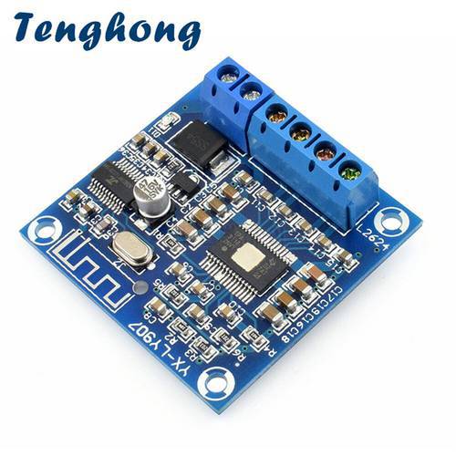 Tenghong TPA3116D2 Bluetooth Power Amplifier Board 50W*2 Digital Audio Amplifier Module 2.0 Channel Stereo Amplificador DC12-24V